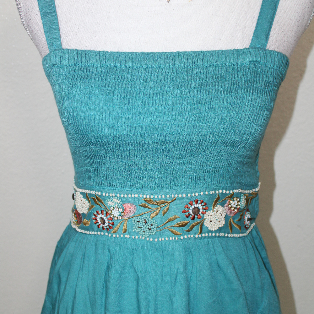 NWOT Soft Surroundings Embroidered Smocked Dress - Picture 6 of 7